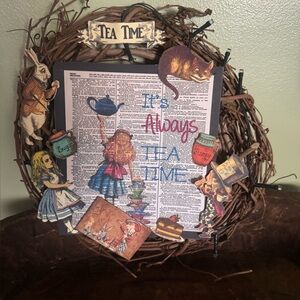 Alice in Wonderland Tea Time Wreath
